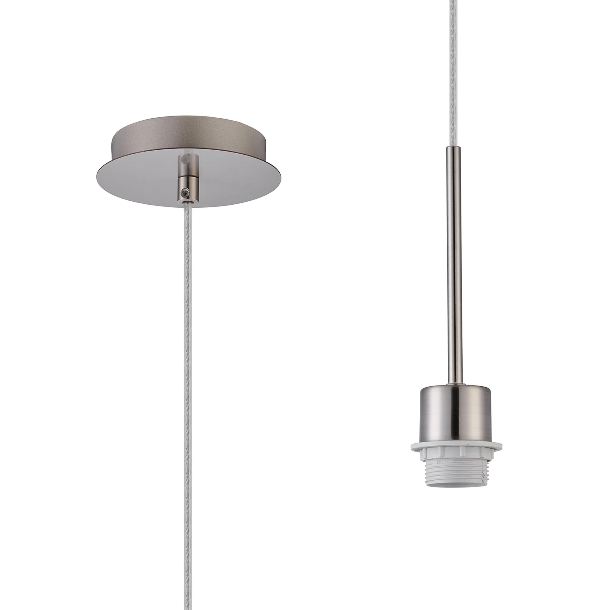 Carrie Satin Nickel Ceiling Lights Deco Single Pendant